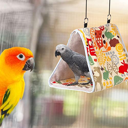 jingjia Pájaro Hamaca Caliente Loro Hamaca Jaula Peluche Pájaro Nido Loro Cálido Juguete Colgante Hamaca Loro Nido Azúcar Planeador Nido Invierno Loros
