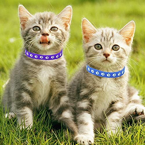Jinlaili 12 Piezas Collares de identificación para Cachorros, Collares Cachorro de Identificación de Mascotas, Collares Suave Ajustables Etiqueta De Identificación para Mascota Recién Nacidos