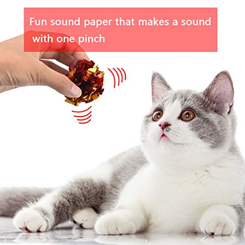 Jinlaili 20PCS Juguetes del Gato 6CM, Coloridos Balls, Juguete Interactivo Gato, Juguetes para Gatos, Pelotas de Juguete Bolas para Gato Gatito Juguetes