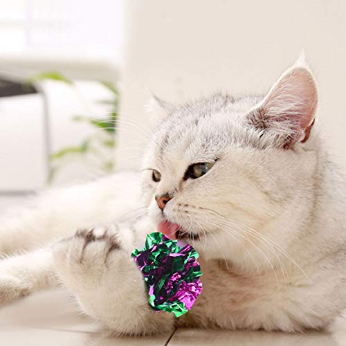 Jinlaili 20PCS Juguetes del Gato 6CM, Coloridos Balls, Juguete Interactivo Gato, Juguetes para Gatos, Pelotas de Juguete Bolas para Gato Gatito Juguetes