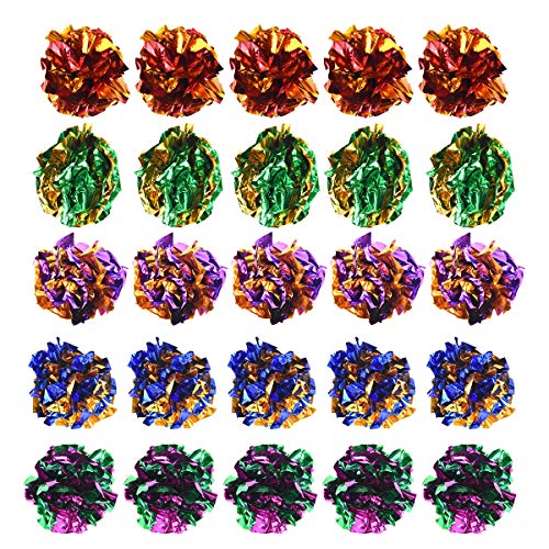 Jinlaili 20PCS Juguetes del Gato 6CM, Coloridos Balls, Juguete Interactivo Gato, Juguetes para Gatos, Pelotas de Juguete Bolas para Gato Gatito Juguetes