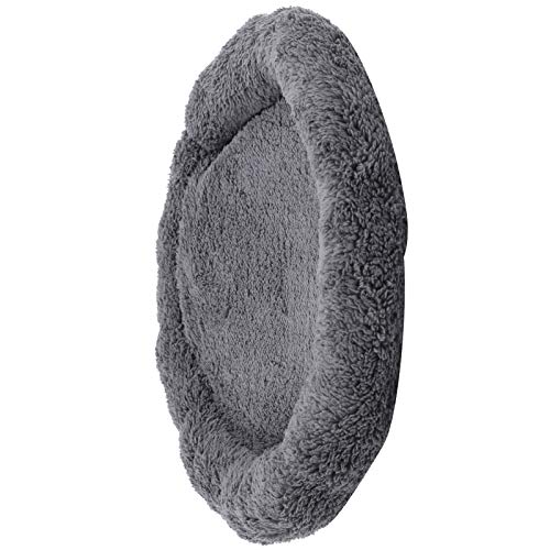 Jinyi Cama del Animal doméstico, Cama Duradera de la madriguera del Perro del Amortiguador para Dormir del Animal doméstico Suave con algodón PP Relleno Doble para Dormir(Gris Oscuro, L)