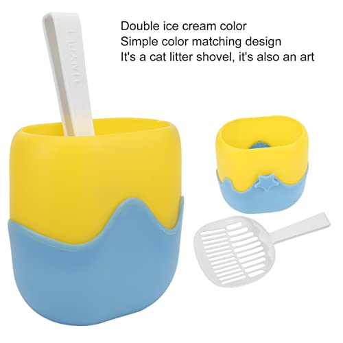 Jinyi Cuchara para Gatos, Cuchara para para Gatos, Diseño de Apertura de PVC, Tamizado de Caca, Respetuoso con el Medio Ambiente para Maine Coon