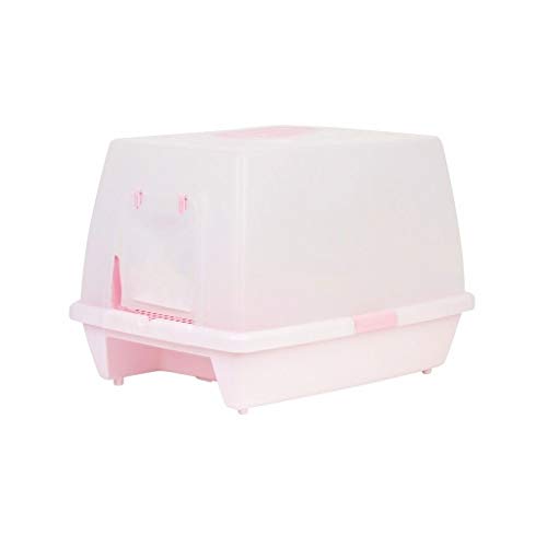 jinyi2016SHOP Arenero Gatos Inodoro Personalizado for Gatos Suministros for Mascotas Bote de Basura for Mascotas Inodoro for Gatos Opcional Multicolor Caja de Arena ​para Gatos (Color : Pink)