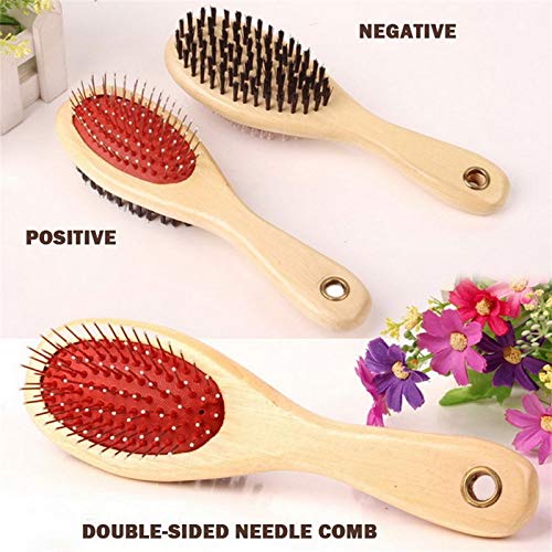 JIYANANDPCWS Cepillo Perro Pet Pelo DE Pieza PEB Cat Y PIERTO DE PIERTAS Pieles DE DOZILIDAD PIRMOS PUPPIOS PEZANDO DE Madera Peine Cabello Herramienta de Cabello Masaje Productos de Limpieza