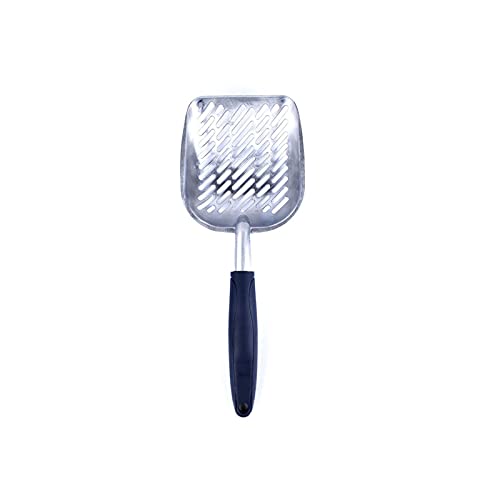 JIYANANDPMC Pala Arenero Gato Catarata de Gatos Scoop Big Metal Litter Cucharada for el tamiz de Gatito con Pala Profunda y Mango ergonómico Hecho de Aluminio sólido de Trabajo Pesado (Color : Blue)