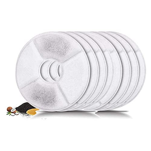JJHOME 8 Paquetes de filtros para Beber Gato, Cartuchos de Filtro de Mascotas de Repuesto Frescos y Transparentes para Perros, Fuente de Agua con Flores para Gatos