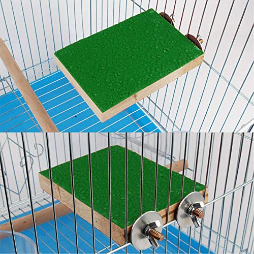 JKGHK Colorido pájaro Perca Soporte a Plataforma de Madera Natural del Patio de la Pata de molienda Limpia para Mascotas Cacatúas Rata Jaula Accesorio para Ejercicios Juguetes (4 Unidades)