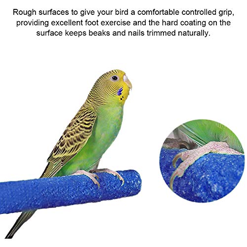 JKGHK Colorido pájaro Perca Soporte a Plataforma de Madera Natural del Patio de la Pata de molienda Limpia para Mascotas Cacatúas Rata Jaula Accesorio para Ejercicios Juguetes (4 Unidades)