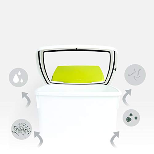 Jlxl Mascotas Envase Alimentos,13L,26L,39L Comida Mascotas,El Plastico Residuos Compartimiento Alto Calidad Tapa para Gato Perro Compartimiento (Color : C, Tamaño : XL)