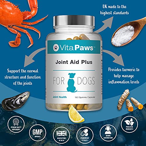 Joint Aid Plus Alivio para perros - 120 Cápsulas - VitaPaws