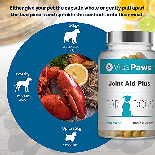 Joint Aid Plus Alivio para perros - 120 Cápsulas - VitaPaws