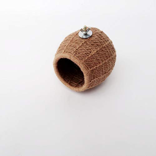 Joocyee, Cuerda de cáñamo Hecha a Mano, Nido de pájaro, Juguete para Cama para Periquito, Periquito, Cockatiel, Canario, Cuerda de cáñamo, Nido de pájaro, Nido de Tornillo, marrón