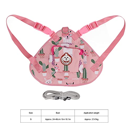 Jopwkuin Bolsa De Arnés para Mascotas con Bolsillo, Mochila De Dibujos Animados para Perros Y Mascotas, Resistente Al Agua, Práctica para Caminar, Acampar para Mascotas(#1, S)
