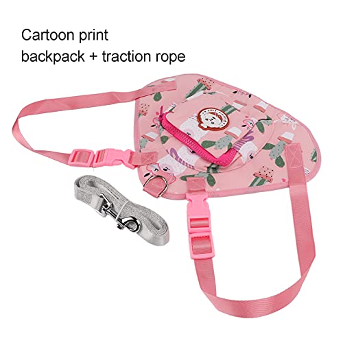 Jopwkuin Bolsa De Arnés para Mascotas con Bolsillo, Mochila De Dibujos Animados para Perros Y Mascotas, Resistente Al Agua, Práctica para Caminar, Acampar para Mascotas(#1, S)