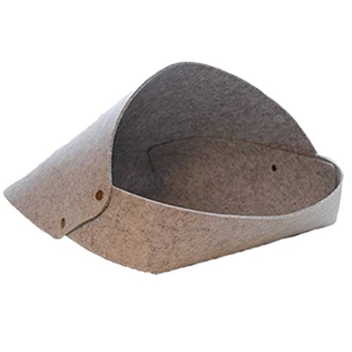 Judyd Felt Cat Bed Cave, Estilo nórdico, extraíble para Mascotas, Gato, Nido, Gatito, casa con cojín, Gris Coral Creativo, Cerradura Desmontable, Fieltro, Arena para Gatos, Coral Gris