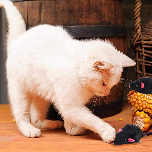 Juego de 10 Ratones para Juegos con Campana y Hierba gatera Juguete del Gato Juguetes interactivos de Las Mascotas del Juguete del Gato para el Gatito del Gato