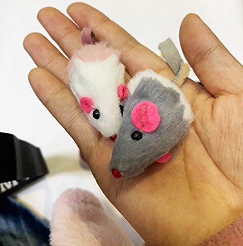 Juego de 10 Ratones para Juegos con Campana y Hierba gatera Juguete del Gato Juguetes interactivos de Las Mascotas del Juguete del Gato para el Gatito del Gato