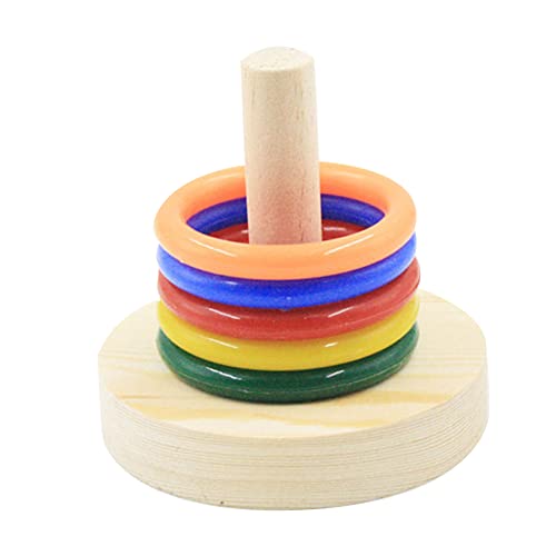 Juego de Cerebro Juguetes creativos Juguetes de ferrulación Juguetes de peluquería de Aves Parrot Parrot Colorido apilamiento de Entrenamiento Pájaro Pájaro Tabla de Mesa con Base Redonda 4 cm
