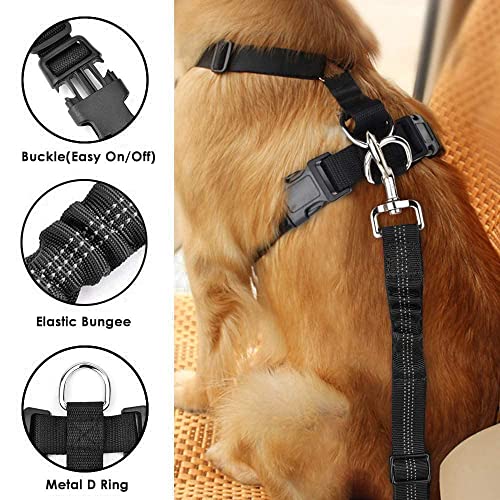 Juego de Cinturones de Seguridad para Perros Nasjac, cinturón de Seguridad para Mascotas con cinturón de Seguridad