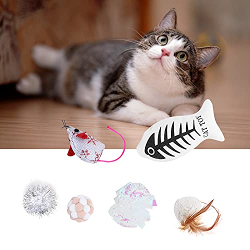 Juego de juguetes para mascotas, juego de juguetes para gatos y gatitos, para interiores, 6psc, gato, pez, juguete, lona, ​​peces, tela, ratones