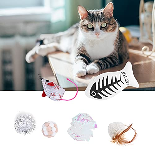 Juego de juguetes para mascotas, juego de juguetes para gatos y gatitos, para interiores, 6psc, gato, pez, juguete, lona, ​​peces, tela, ratones