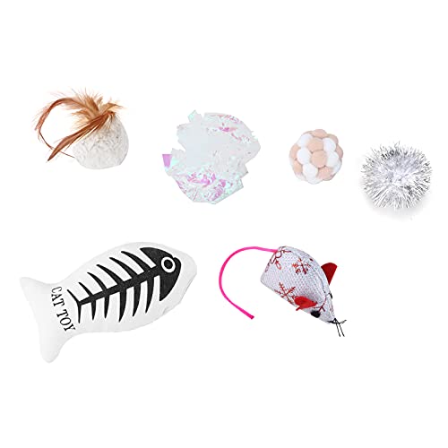 Juego de juguetes para mascotas, juego de juguetes para gatos y gatitos, para interiores, 6psc, gato, pez, juguete, lona, ​​peces, tela, ratones