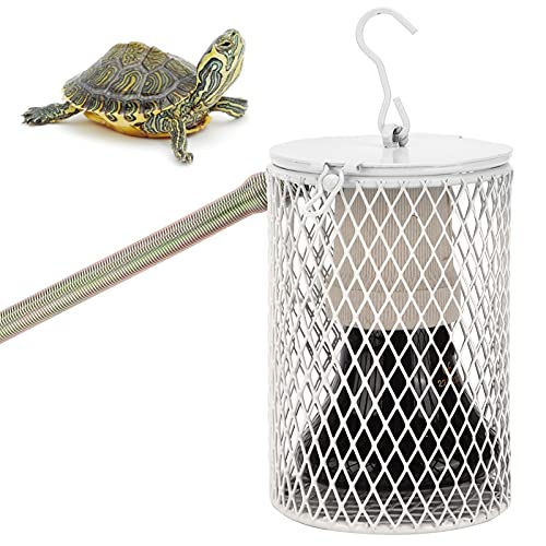 Juego de lámpara de calentamiento para reptiles con pantalla, luz de preservación del calor para mascotas trepadoras con pantalla con interruptor independiente, para pollitos de tortugas(rosado)