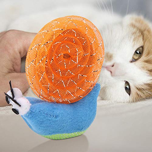 Juguete de Felpa Caracol para Gatos, Juguete de Entrenamiento para Gatos, patrón de Caracol Duradero, Seguro Interactivo, Juguete de Gatito rascador de poliéster para Juguete(Blue)