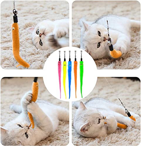 Juguete de gusano para gatos (10 unidades)