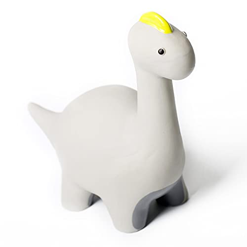 Juguete de juguete para perro chirriante de dinosaurio, juguete de goma natural duradero, emulsión de perro masticable con efecto de sonido para mascotas