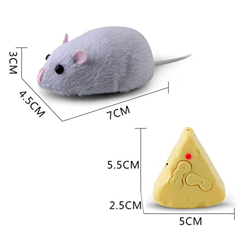 Juguete de ratón con control remoto para gatos | Ratón falso realista recargable por USB | Juguete de ratón RC con detección inteligente