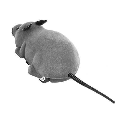 Juguete de ratones RC, control remoto electrónico inalámbrico Ratón de peluche Ratón de juguete de simulación de juguete de ratón para gato perro niño(gris)
