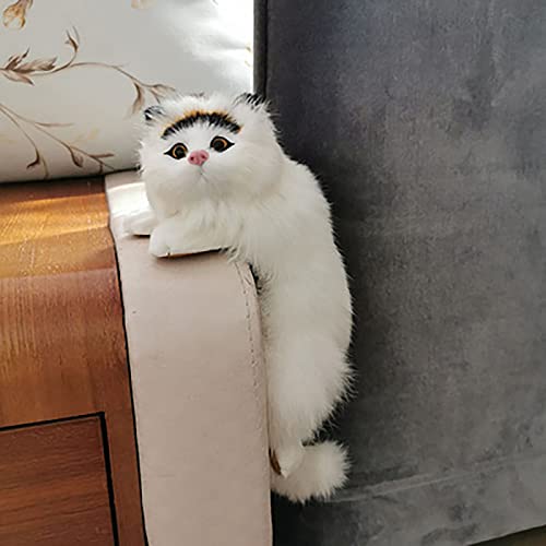 Juguete de simulación Muñeca de peluche Juguete de peluche Animal animal doméstico Interactivo realista Infantil de peluche y decoración de gato, juguete realista lindo de peluche (D)