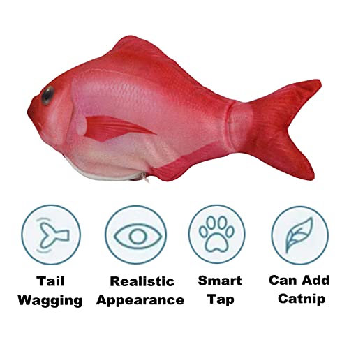 Juguete EléCtrico Del Animal DoméStico Del Juguete Del Juguete Del Gato,Golpear A Los Peces Juguete Divertido Del Gato Del Animal DoméStico Del Juguete De Los Pescados De La Felpa redwoodforest