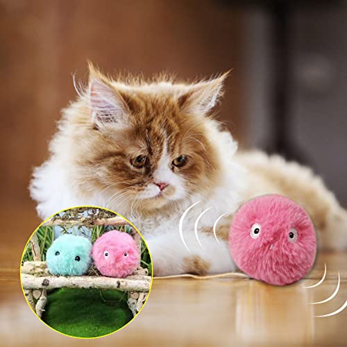 Juguete Hierba Gatera Bolas de Gato Juguete interactivas para Gatos Juguete de Gato con Sonido táctil Inteligente Juguete de Entrenamiento para Gatos Juguetes Creativos para Masticar