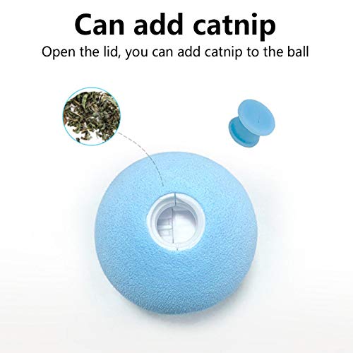 Juguete Interactivo para Gatos, Juguetes de Bolas de Fieltro de Lana para Gatos, Juguetes con Sonido automático Suministros para Mascotas, Bola de Hierba gatera Bola interactiva de Ejercicios