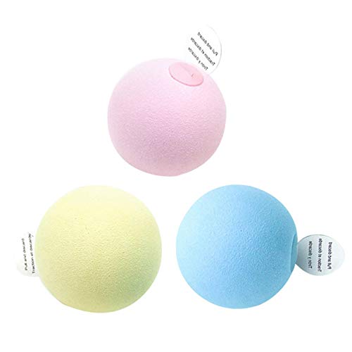 Juguete Interactivo para Gatos, Juguetes de Bolas de Fieltro de Lana para Gatos, Juguetes con Sonido automático Suministros para Mascotas, Bola de Hierba gatera Bola interactiva de Ejercicios