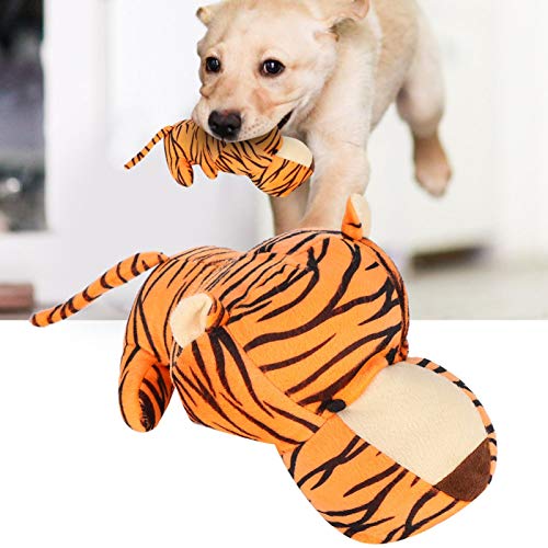Juguete para cachorros, juguetes para perros, juguete para perros de peluche, elefante, cebra, tigre, juguete divertido para perros, limpieza dental para perros, juego interactivo(Tiger)