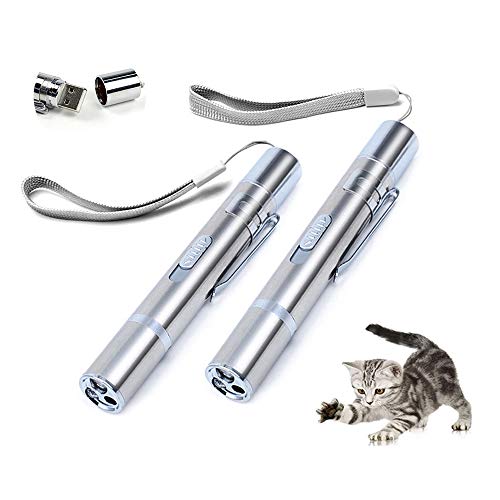 Juguete Para Gato, Varita Para Gato, Juguete Para Gatos, 7 en 1, Función De Rastreador De Gatos, Recargable Por USB, Puntero De Luz Roja, Palo Para Gato, Receptor De Un Solo Punto