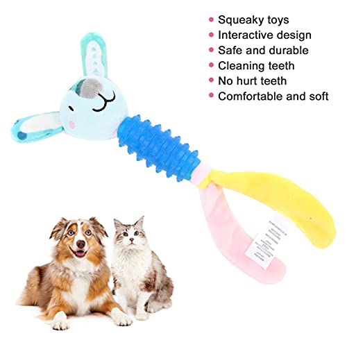 Juguete para Mascotas con Forma de Cabeza de Animal, Duradero E Interesante. Mano de Obra Fina, Seguro Y Saludable para Usar, Juguete para Masticar Mascotas, Portátil Y Ligero para(Cachorro Azul)