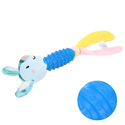 Juguete para Mascotas con Forma de Cabeza de Animal, Duradero E Interesante. Mano de Obra Fina, Seguro Y Saludable para Usar, Juguete para Masticar Mascotas, Portátil Y Ligero para(Cachorro Azul)
