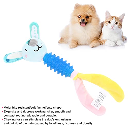 Juguete para Mascotas con Forma de Cabeza de Animal, Duradero E Interesante. Mano de Obra Fina, Seguro Y Saludable para Usar, Juguete para Masticar Mascotas, Portátil Y Ligero para(Cachorro Azul)