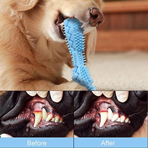 Juguete Suave Para Masticar Perros, Juguete De Limpieza De Dientes De Goma Para Mascotas, Masticadores Agresivos, Juguetes Dispensadores De Alimentos Para Cachorros Y Perros Pequeños ( Color : Azul )