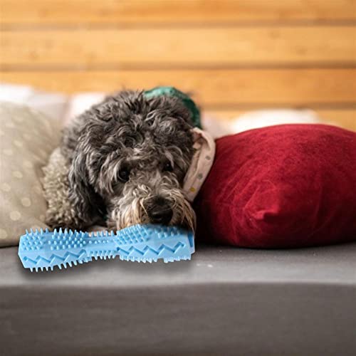 Juguete Suave Para Masticar Perros, Juguete De Limpieza De Dientes De Goma Para Mascotas, Masticadores Agresivos, Juguetes Dispensadores De Alimentos Para Cachorros Y Perros Pequeños ( Color : Azul )