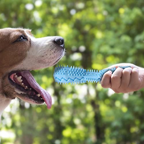 Juguete Suave Para Masticar Perros, Juguete De Limpieza De Dientes De Goma Para Mascotas, Masticadores Agresivos, Juguetes Dispensadores De Alimentos Para Cachorros Y Perros Pequeños ( Color : Azul )