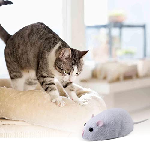 Juguete Teledirigido Gato, Juguete Inalámbrico Del Ratón Controlado,Peludo Gatos Lindos Animal Doméstico Ratón Catcher Animales Juguetes Regalo Divertido Novedad Rata Con Control Remoto Para El Niño