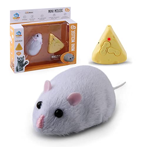 Juguete Teledirigido Gato, Juguete Inalámbrico Del Ratón Controlado,Peludo Gatos Lindos Animal Doméstico Ratón Catcher Animales Juguetes Regalo Divertido Novedad Rata Con Control Remoto Para El Niño