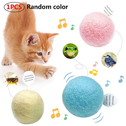 Juguetes de bola de fieltro de lana para gatos y gatitos, juguetes de bola de sondeo de animales de simulación, bolas de lana de gato ecológicas coloridas hechas a mano