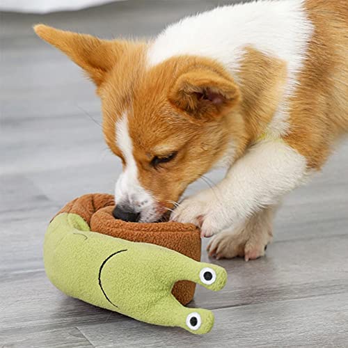 Juguetes de peluche para perros, juguetes para masticar perros, juguetes para mascotas de caracol para reducir el aburrimiento, juguetes interactivos para masticar perros pequeños a medianos